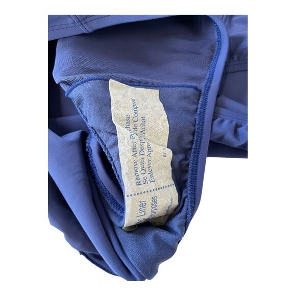 NWOT Catherines | Plus Size Ruched Blue High Rise Bikini Swim Suit Bottoms - Picture 4 of 4